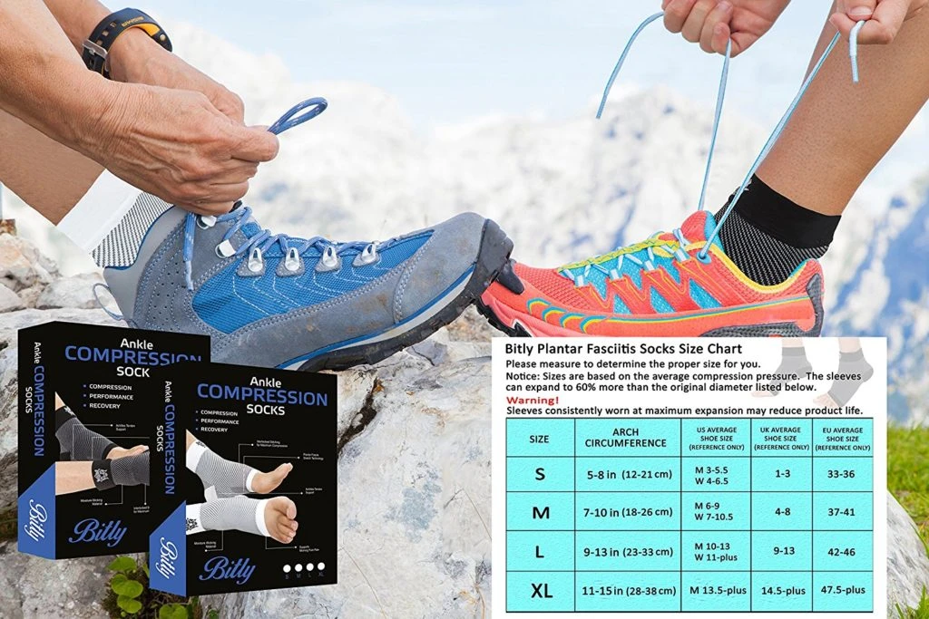 Best Compression Socks For Plantar Fasciitis - Bitley Sizing Chart For Compression Socks