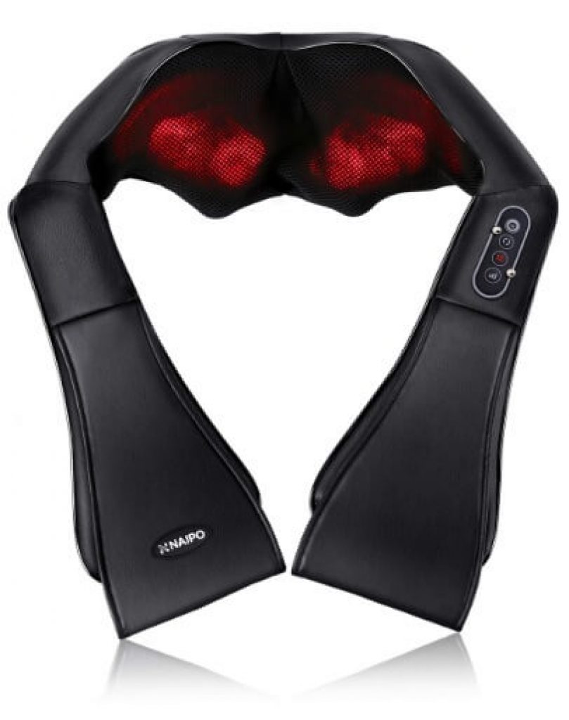 Naipo Shiatsu Back And Neck Massager With Heat Deep Kneading Massage For Neck, Back, Shoulder, Legs And Foot 